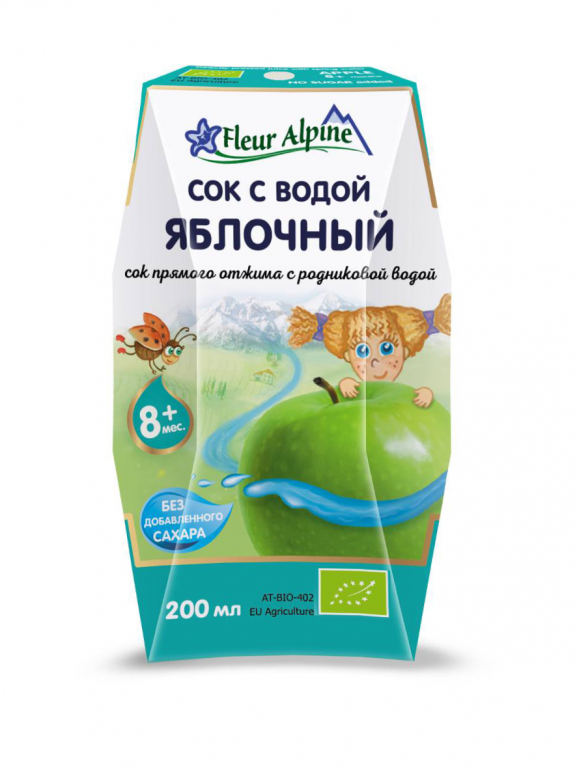 Сок с водой Fleur Alpine яблоко 200мл