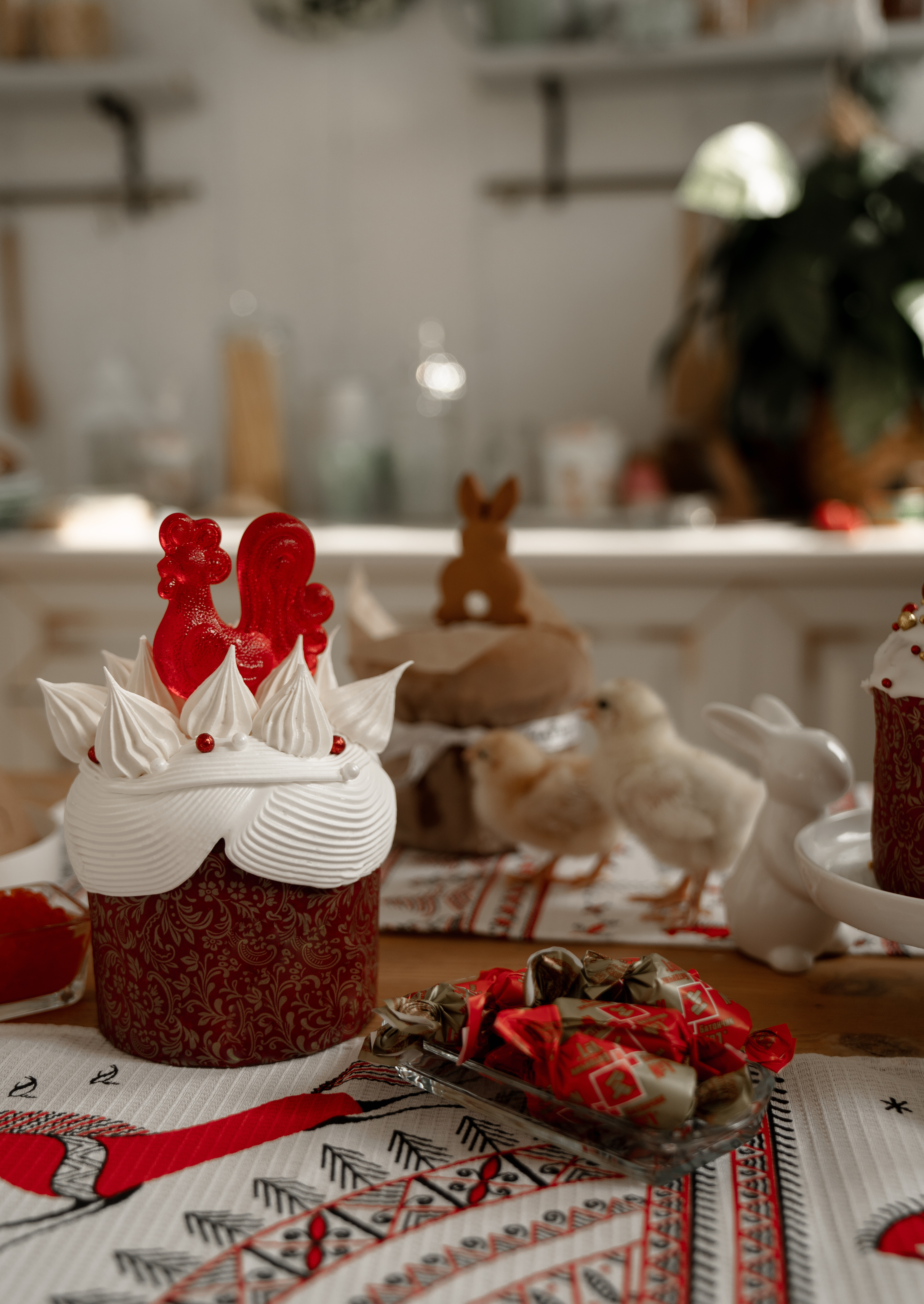 Кулич авторский 480гр Петушок коробка