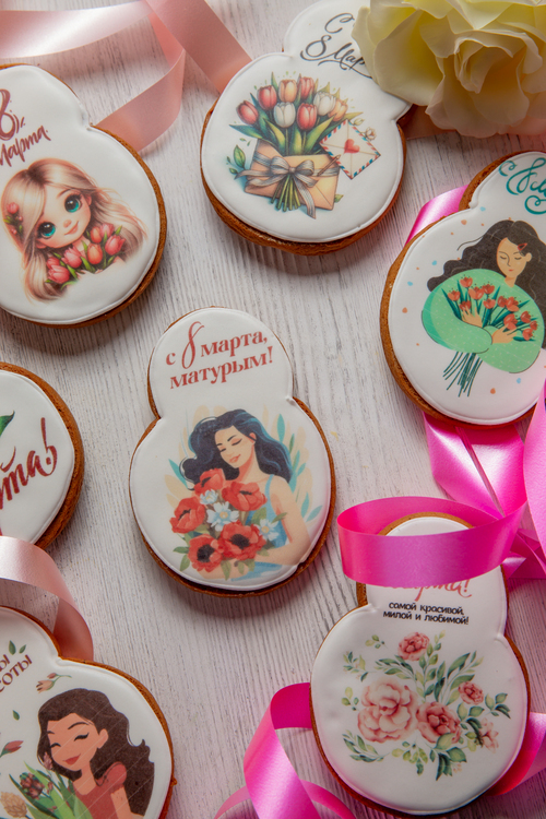 Пряник фотопечать 70г пакет К 8 Марта