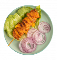 Шашлык из куриного бедра с сыром Халуми