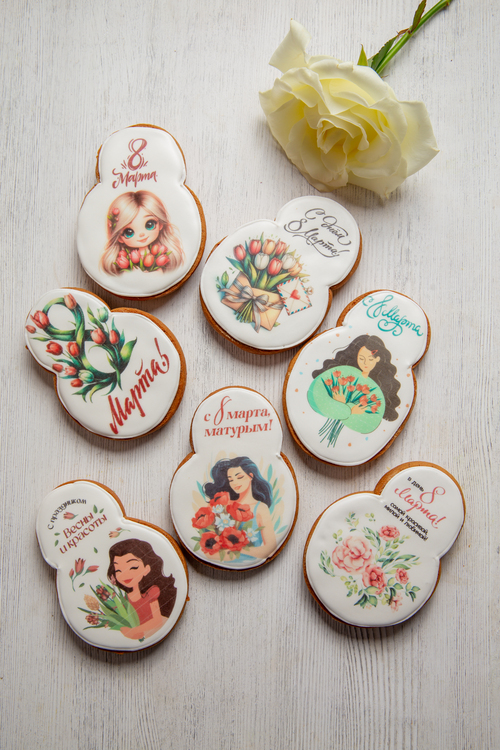 Пряник фотопечать 70г пакет К 8 Марта
