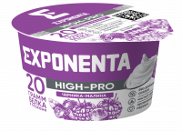 Продукт высокобелковый кисломолочный Exponenta high-pro черника/малина 160гр