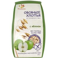 Хлопья овсяные Сташевское 375гр без глютена яблоко