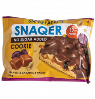Печенье SNAQ FABRIQ протеиновое 45г арахис/карамель/изюм без сахара