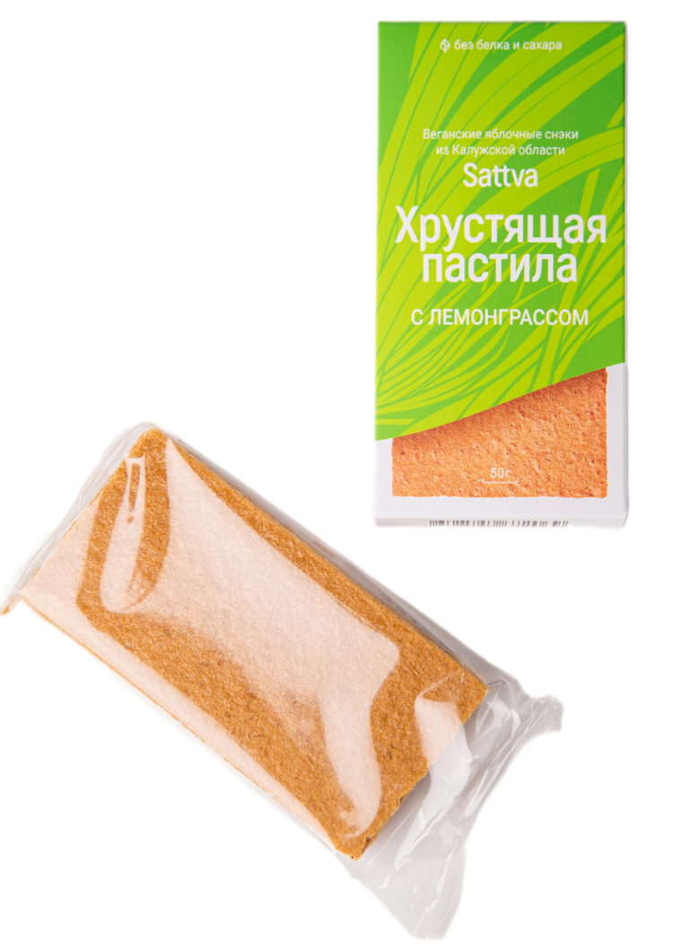 Пастила хрустящая Sattva 50г лемонграсс без глютена и сахара