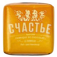 Конфеты Счастье 50гр пралине с манго, кокосом и перцем ява в горьком шоколаде