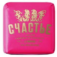 Конфеты Счастье 50гр пралине с грильяжем и миндальным печеньем в горьком шоколаде