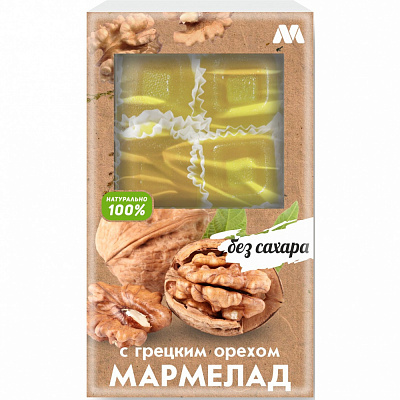 Мармелад Marmeco 170гр с грецким орехом без сахара