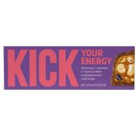Батончик KICK energy 45гр изюм/чернослив в карамельном шоколаде