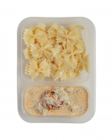 Паста фарфалле с цыпленком в сливочном соусе со шпинатом 300гр реди ту ит