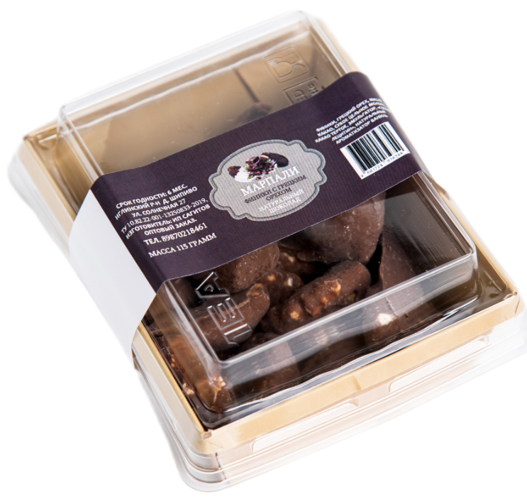 Финики/грецкий орех в бельгийском шоколаде 115г Марпали