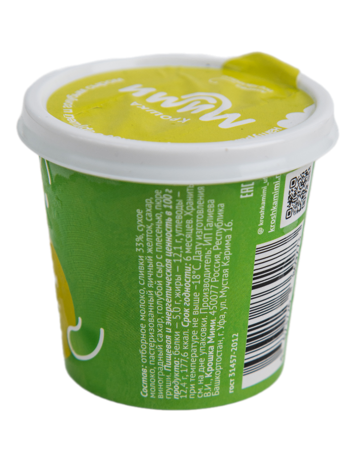 Мороженое Крошка Мими 100гр лактозное груша и голубой сыр бум/ст