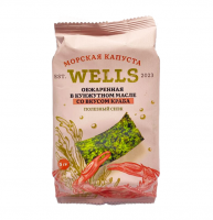 Морская капуста сушеная WELLS 5г краб обжаренная в кунжут. масле
