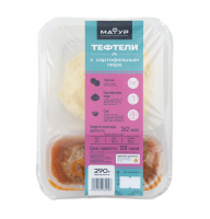 Картофельное пюре 150г+Тефтели с соусом 80/60г реди ту ит