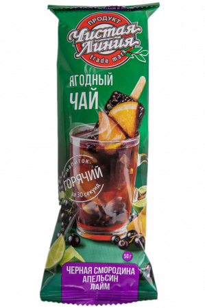 Чай Чистая линия замороженный на палочке 50г черная смород/апельсин/лайм
