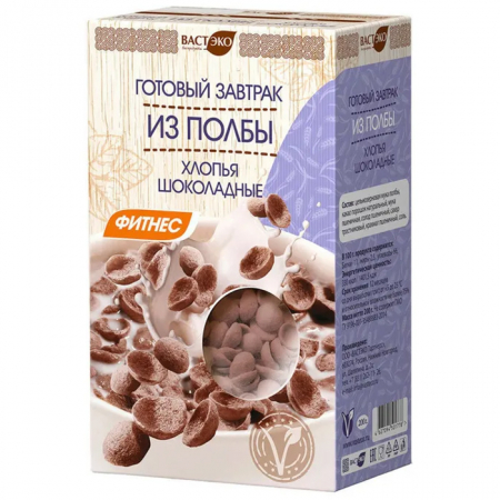 Готовый завтрак Вастэко Шоколадные хлопья 200гр из полбы