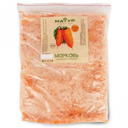 Морковь шинкованная соломкой 400гр с/м