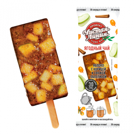 Чай Чистая линия замороженный на палочке 50г яблоко/корица/облепиха