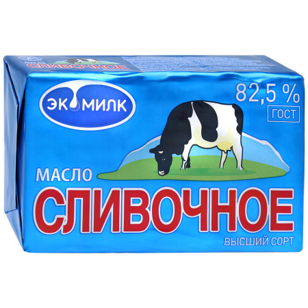 Масло слив Экомилк традиц. 82,5% 180гр 