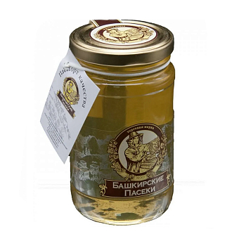 Мед Пасеки 500гр липовый с сотой ст/б Башкирские пасеки