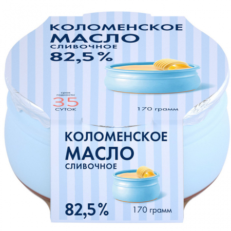 Масло слив Коломенское 82,5% 170гр керамика 