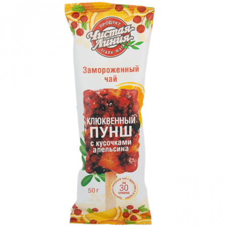 Чай Чистая линия замороженный на палочке 50г клюквенный пунш/апельсин