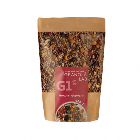 Гранола Ягодная формула 400гр без сахара пакет