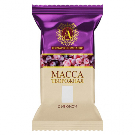 Масса творожная Ростагрокомплекс 180г 20% изюм 