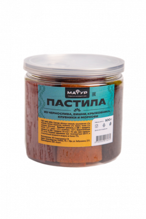 Пастила 100г банка чернослив/вишня/крыжовник/клубника/морковь