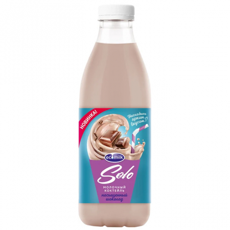 Коктейль молочный Экомилк 930мл шоколадный 2% пл/б