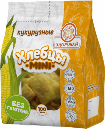 Хлебцы мини Здоровей 100гр кукурузные