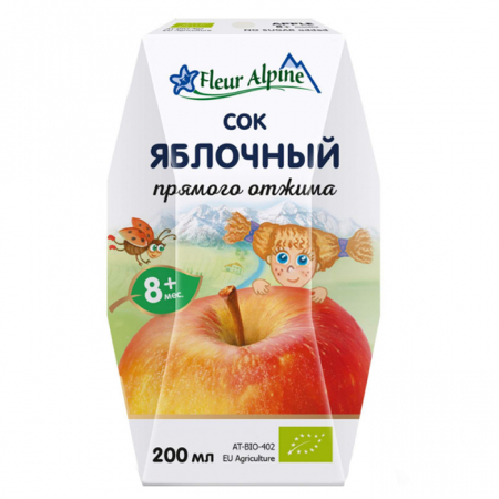 Сок Fleur Alpine яблочный 200мл