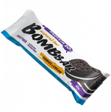 Батончик Bombbar протеиновый 60гр печенье-крем
