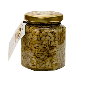 Мед Сотка 220гр цветочный с семенами подсолнечника ст/б Башкирские пасеки