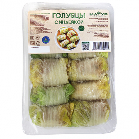 Голубцы из пекинской капусты с индейкой п/ф з/м 10шт/640гр конт