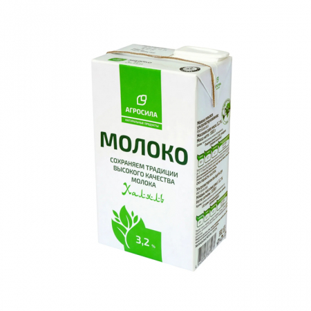 Молоко Агросила 1л 3,2% т/пак ультрапастер.