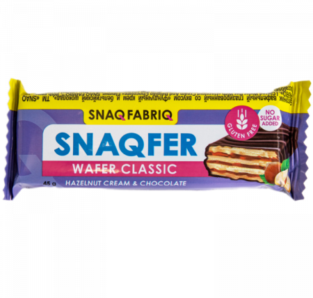 Батончик вафельный SNAQ FABRIQ 45г орех/шоколад без сахара без глютена