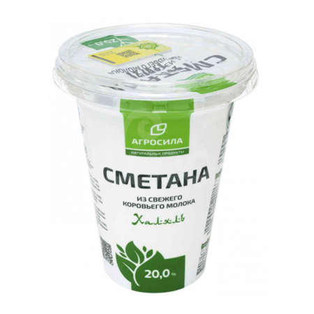 Сметана Агросила 315гр 20% п/ст халяль