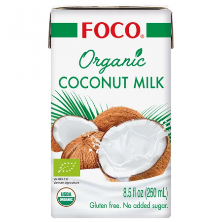 Молоко кокосовое Foco 250мл органическое т/пак