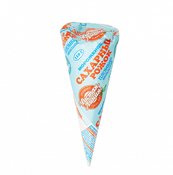 Мороженое Чистая линия Сахарный 110гр ваф/рожок ваниль Чистая линия 