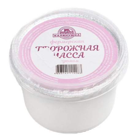 Масса творожная Калинушка с изюмом 200гр 5% пл/ст