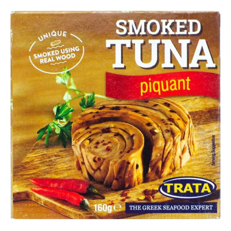 Тунец Trata 160г копченый пикантный в масле ж/б с/к Греция