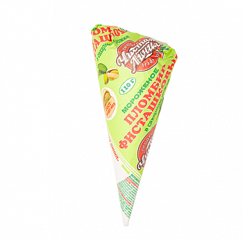 Мороженое Чистая линия Сахарный рожок 110гр ваф/рожок фисташка 
