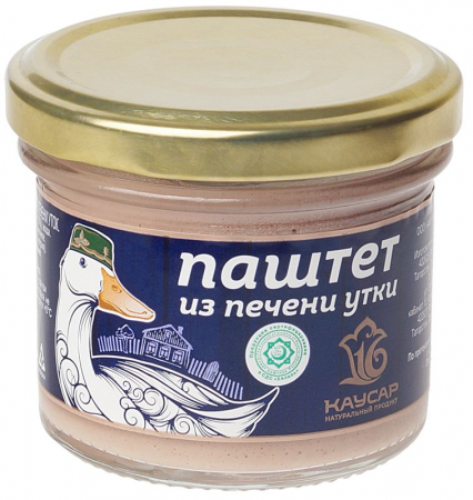 Паштет из мяса и печени уток 90гр ст/б Каусар