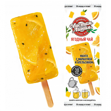Чай Чистая линия замороженный на палочке 50г манго/маракуйя/апельсин