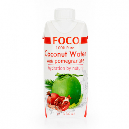 Вода кокосовая Foco 0,33л гранат т/пак