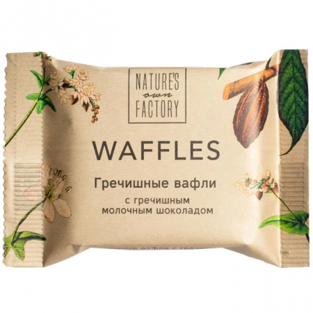 Вафли NaturesFactory 20гр гречишные молочный шоколад