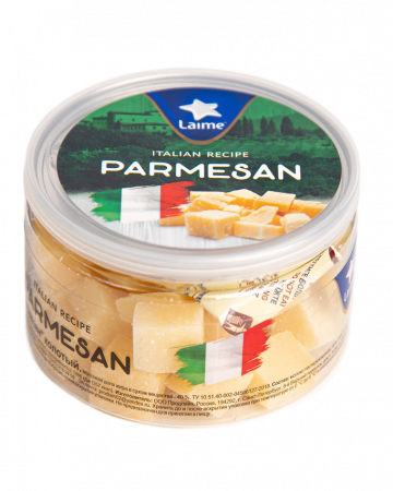 Сыр Пармезан колотый 100гр банка 40% Laime