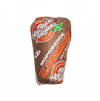 Мороженое Чистая линия Пломбир шоколадный 80гр ваф/ст 