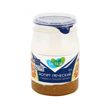 Йогурт Lactica греческий мёд/грец.орех 190гр 3% 